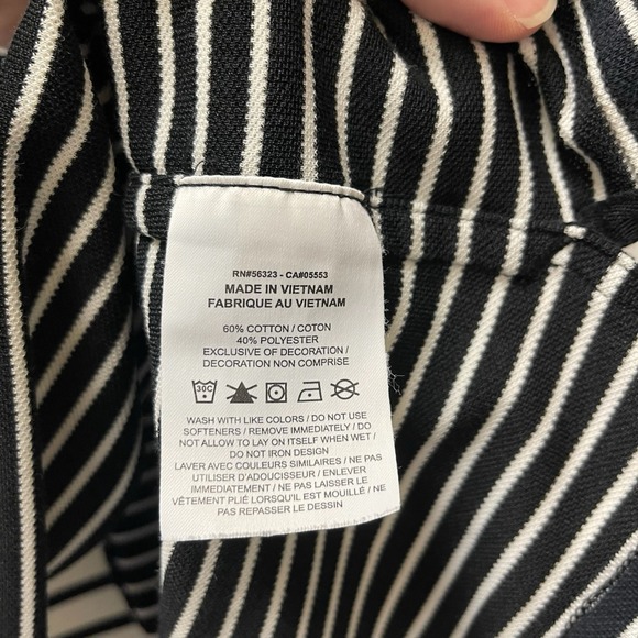 Nike Men's Small Black & White Striped Dri-Fit Polo - Picture 14 of 15